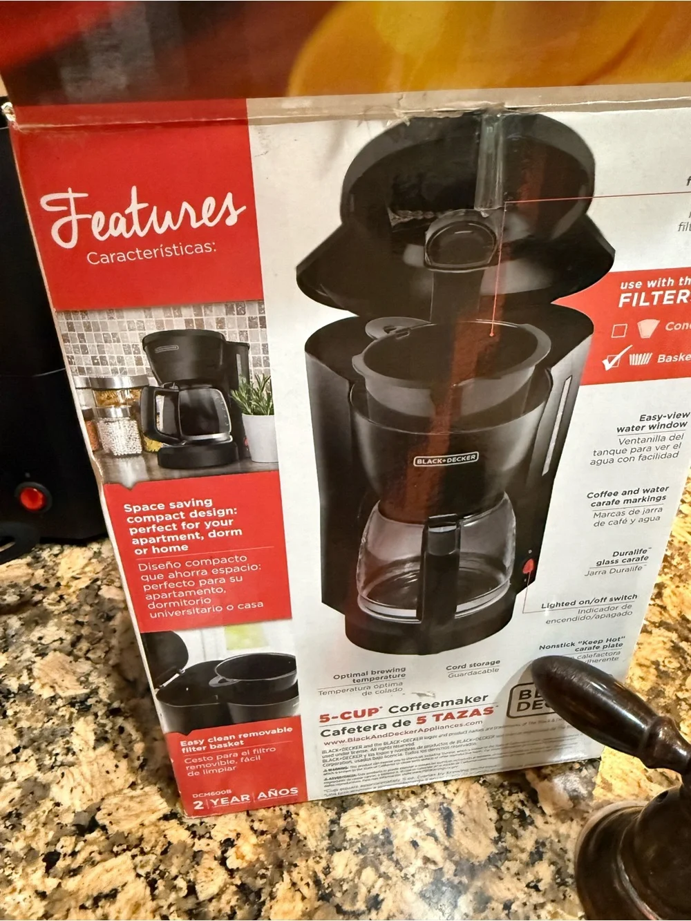 Black & Decker Black Drip Coffee Maker with Glass Carafe